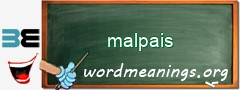 WordMeaning blackboard for malpais